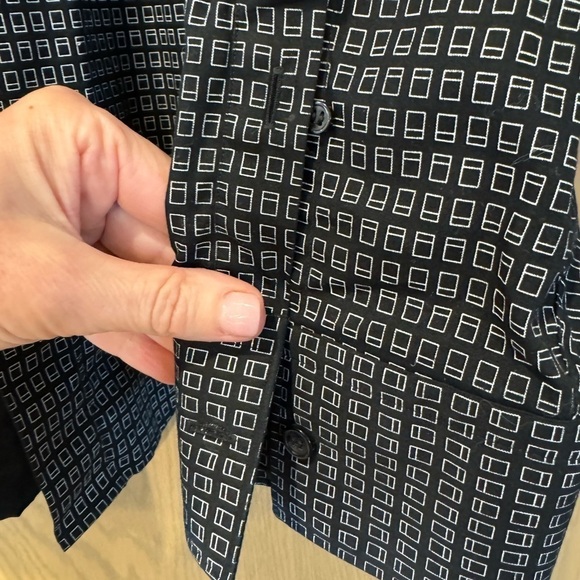 Z Zegna Men's Geometric Button Down Dress Shirt / 43 - Picture 4 of 11